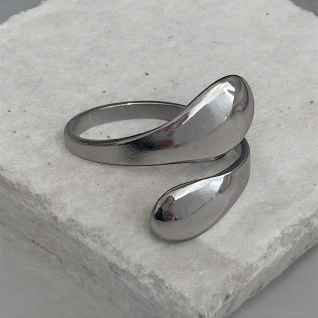 Bague ajustable Justesse argentée