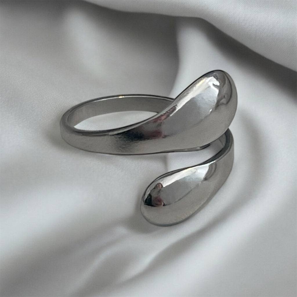 Bague ajustable Justesse argentée