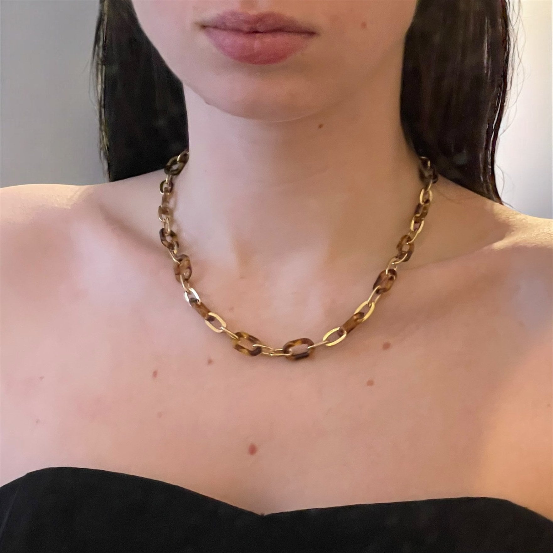 Collier Métamorphose brun