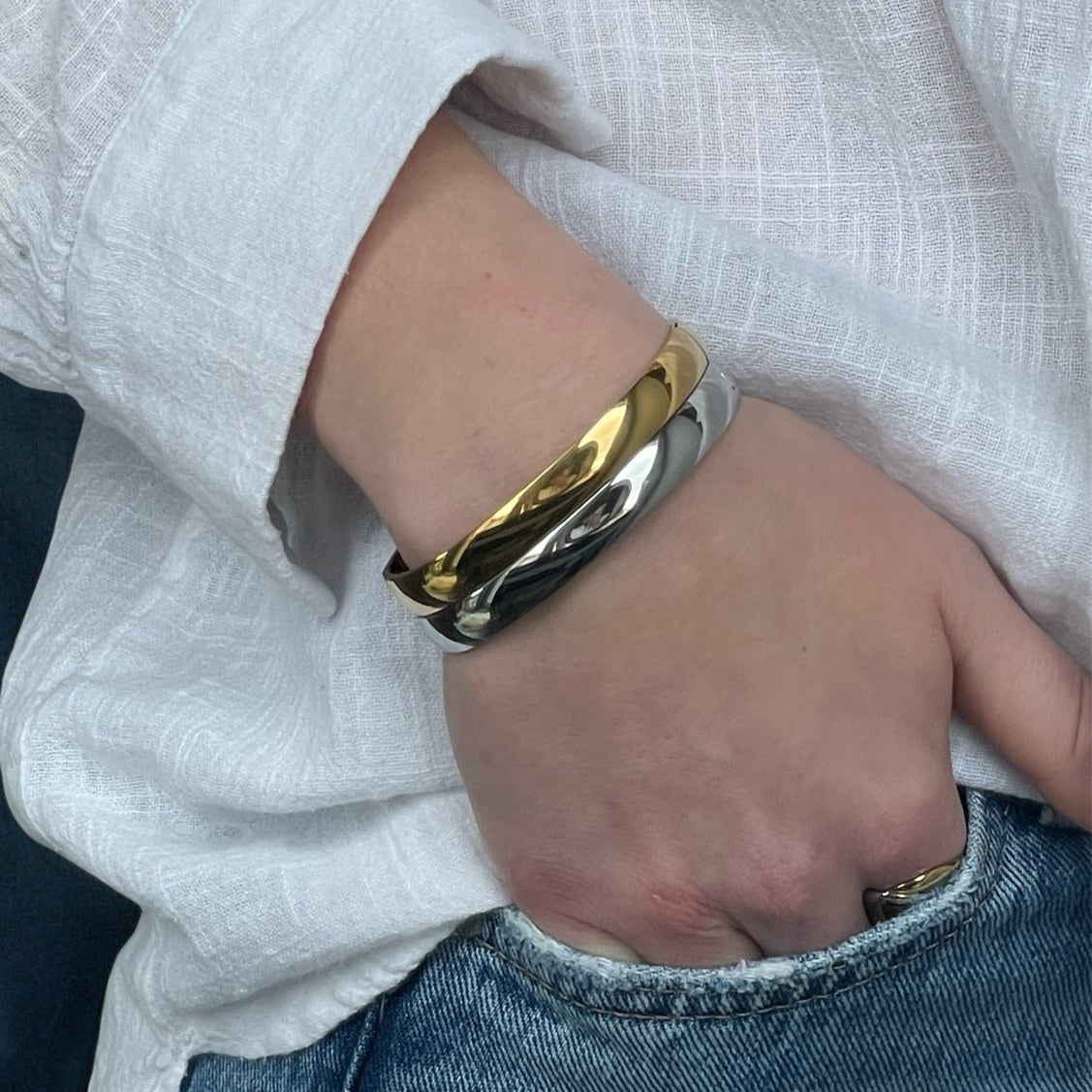 Bracelet jonc Simplicité - 8 mm